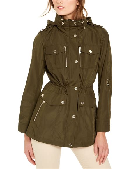 michael kors wool coat petite|Michael Kors anorak raincoat.